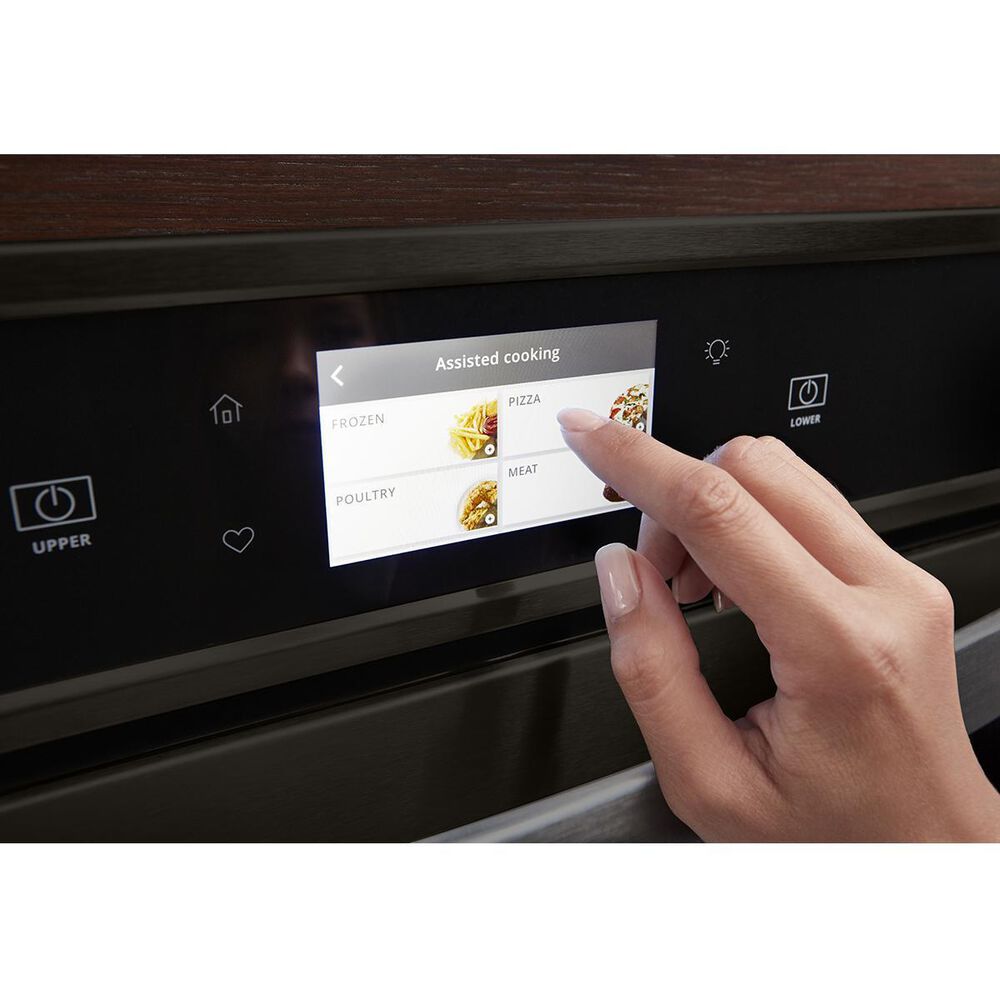 Whirlpool 30&quot; 10 Cu. Ft. Smart Double Wall Oven with True Convection Cooking - Black, , large