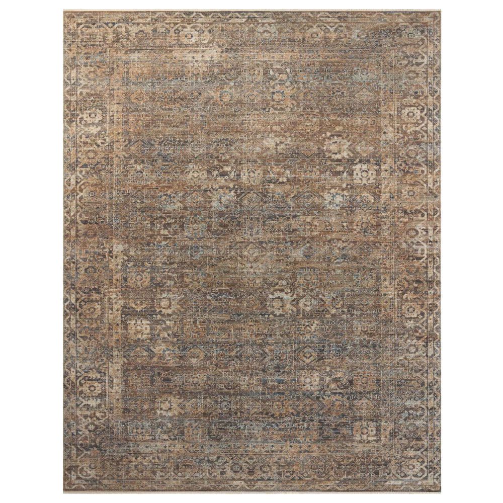Loloi Heritage 2" x 3" Mocha and Denim Area Rug, , large