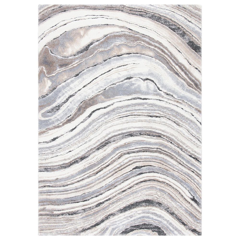 Safavieh Cyrus Shag CYR124A 4"5" x 6"5" Ivory and Grey Area Rug, , large