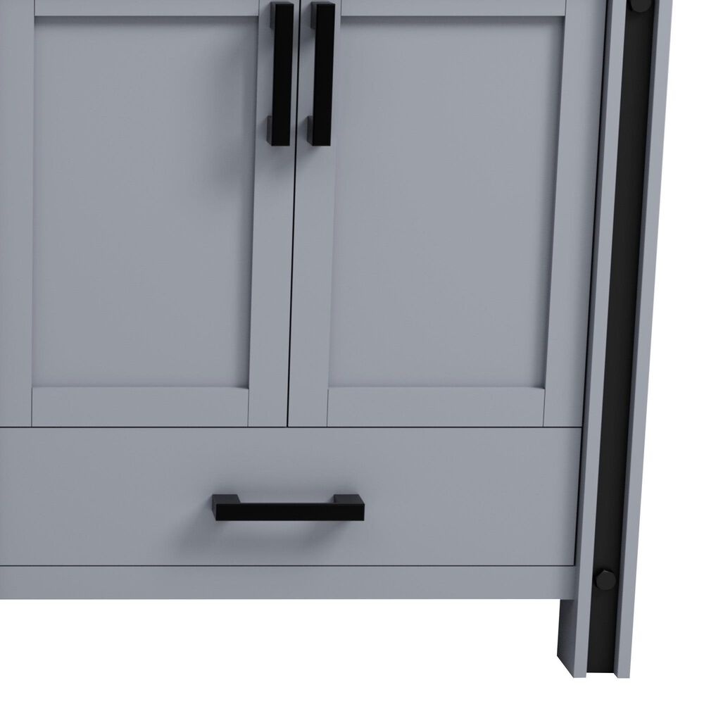 Lexora Home Ziva 60" Double Bathroom Vanity in Dark Grey with 2 cm White Quartz Top and Rectangular Sinks, , large