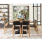 Nest Home Collections Wood and Black Faux Leather and Natural Finish Dining Side Chair, , large