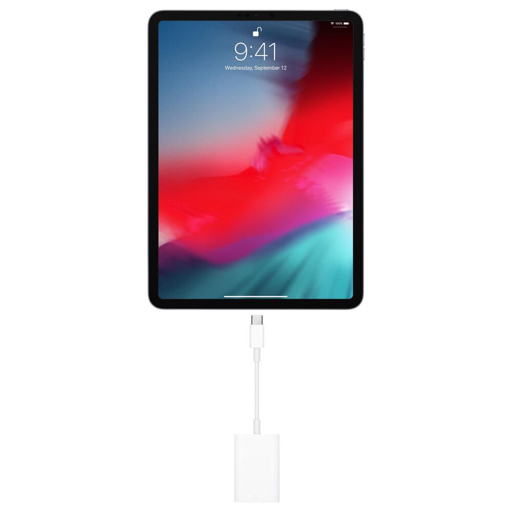 Apple USB-C to SD Card Reader in White, , large