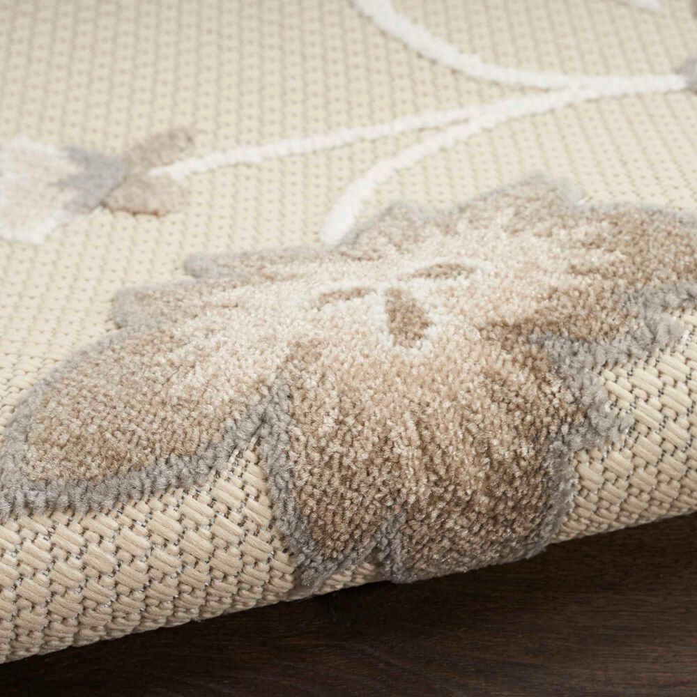 Nourison Aloha ALH31 2&#39;3&quot; x 8&#39; Beige Indoor/Outdoor Runner, , large