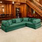 Jaxx Unsofa 2-Piece Modular Right Facing L-Shaped Sectional in Peacock Green, , large