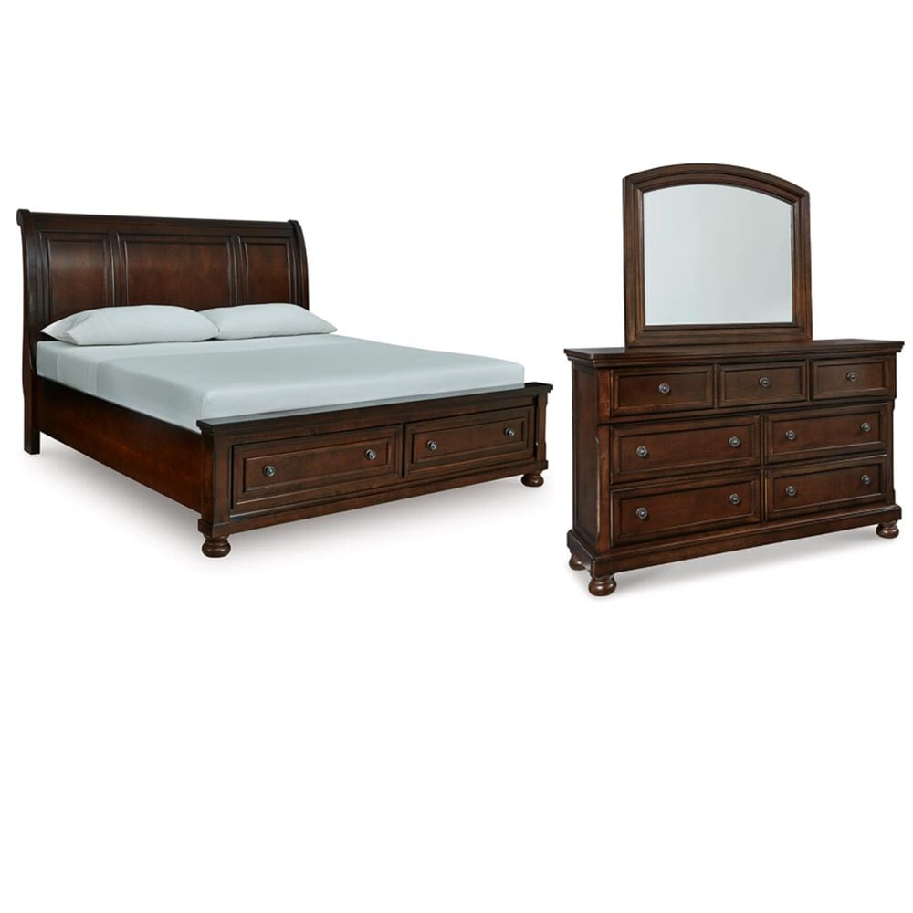 Millenium Porter 3-Piece King Storage Bedroom Set in Rustic Brown, , large