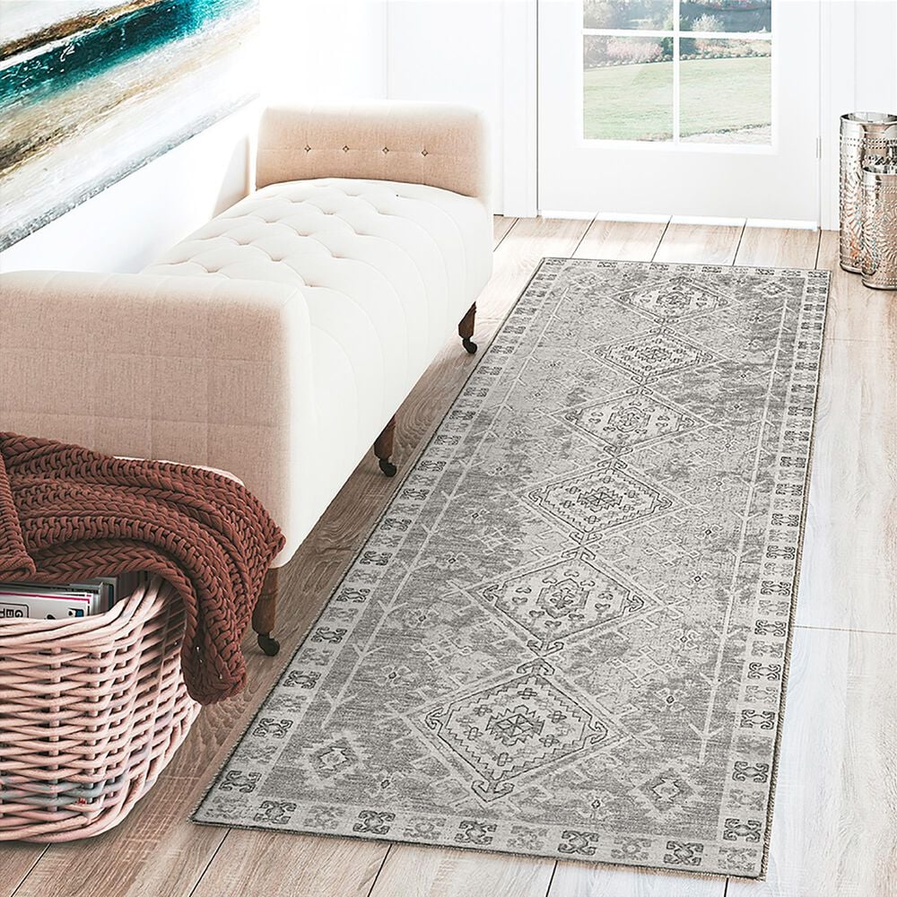 Dalyn Rug Company Brisbane BR2 2&#39;3&quot; x 7&#39;6&quot; Silver Runner, , large
