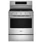 Maytag 2-Piece Kitchen Package with 5 Cu. Ft. Gas Range and 1.1 Cu. Ft. Over-The-Range Toaster Oven in Fingerprint Resistant Stainless Steel, , large
