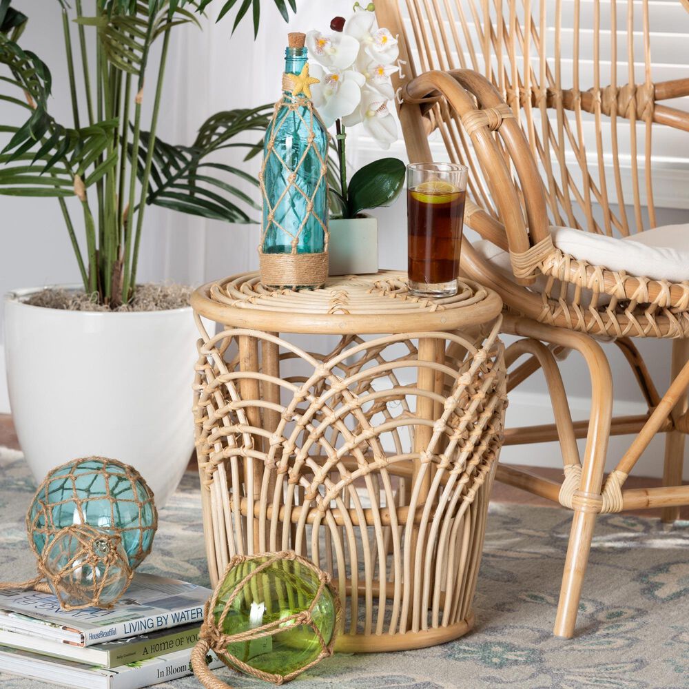 Baxton Studio Edena End Table in Natural Brown, , large