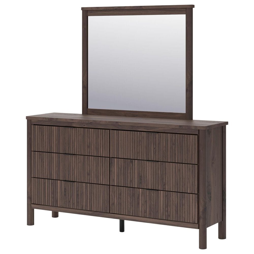 Ashley 5-Piece Queen Panel Platform Bedroom Set in Rich Brown, , large