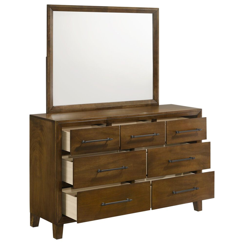 New Heritage Ballard 5 Piece Wood Queen Panel Bedroom Set in Walnut, , large