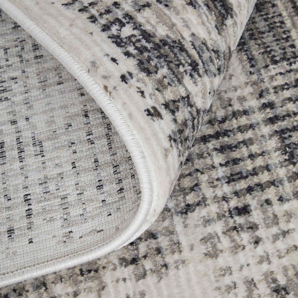 Feizy Sonora 2&#39;6&quot; x 7&#39;3&quot; Gray and Ivory Runner, , large