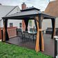 HOMLUX 10" x 12" Hardtop gazebo with double roof in Bronze, , large