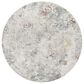 Surya Dresden White, Gray, Medium Gray, Light Slate, Rust and Mustard 6"7" Round Area Rug, , large