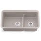 Kohler Cairn Smart Divide 33.5" Undermount Double-Bowl Kitchen Sink in Matte Taupe, , large