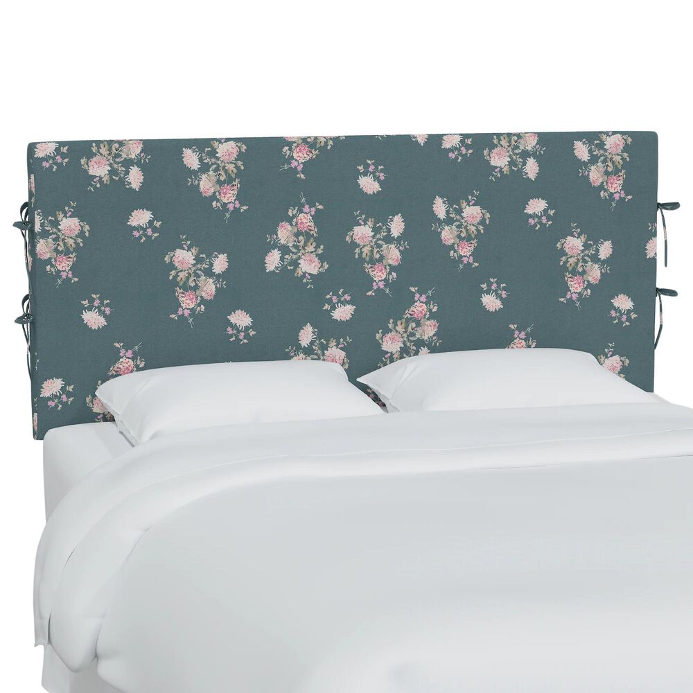 Rachel Ashwell Luella King Slipcover Headboard in Dancing Dahlia Emerald, , large