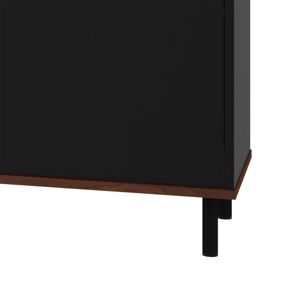 Dayton Mosholu 66&quot; TV Stand in Black and Nut Brown, , large
