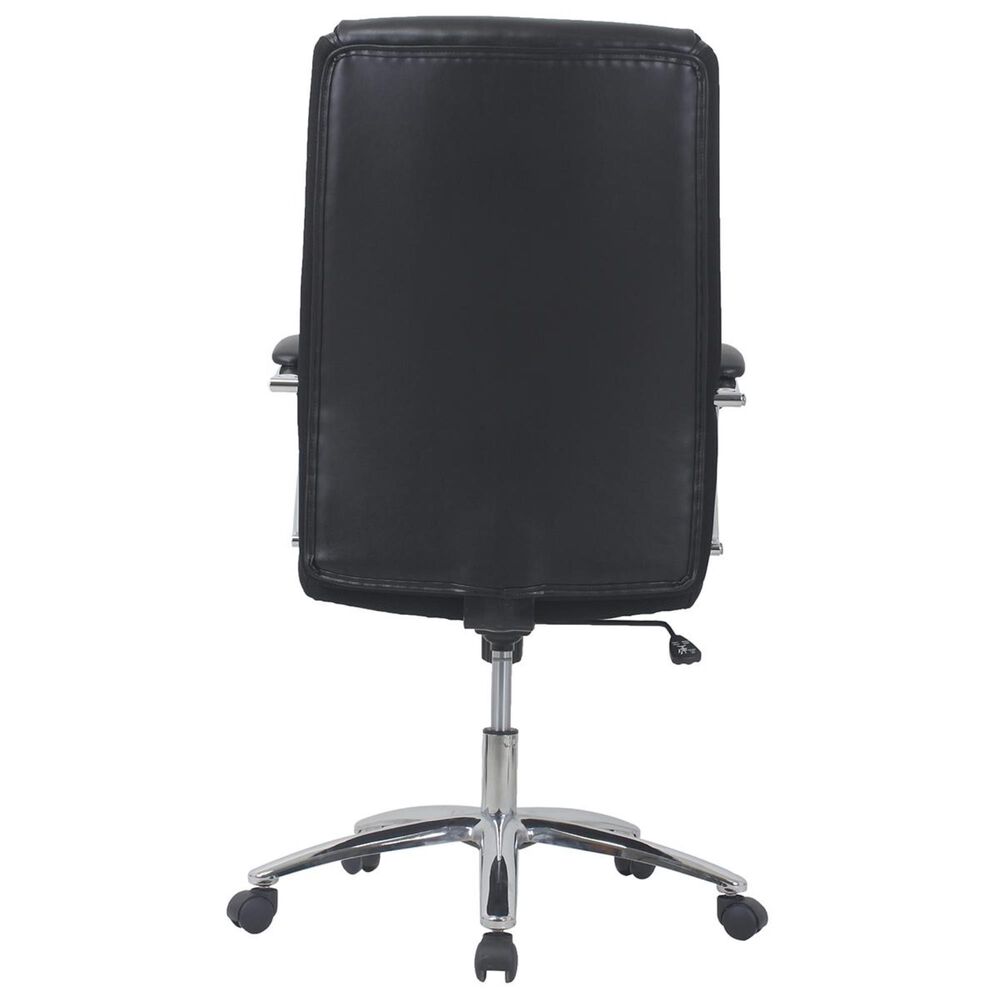 Global Seating High-Back Executive Chair with Chrome Base in Onyx Black, , large