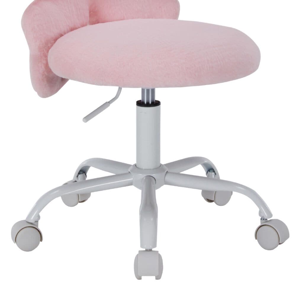 Impressions Vanity Kids' Alexia Swivel Vanity Chair with Pink Cushion in Silver, , large
