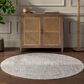 Surya Masterpiece Light Gray, Medium Gray, Cream and Tan 6"7" Round Area Rug, , large