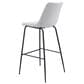 Zuo Modern Byron Barstool in White and Black, , large