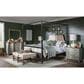 Legacy Classic Vintage Market Queen Canopy Bed in Barnwood Oak and Kettle Black, , large