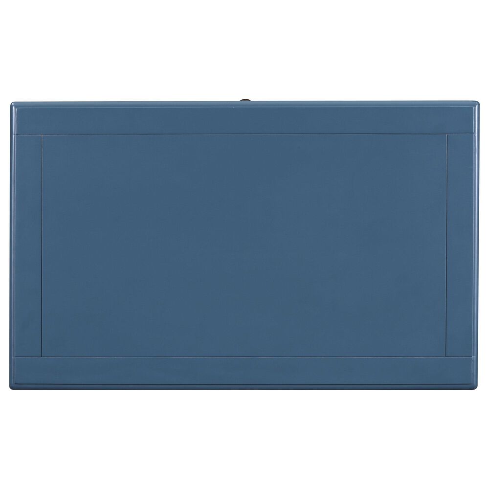 Hearth and Haven 3-Drawer Nightstand with Smooth Gliding Rails in Blue, , large