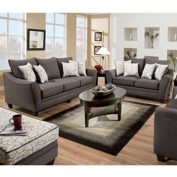 Southaven Flannel Seal Sofa and Loveseat in Gray, , large