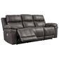 Ashley Erlangen Power Reclining Sofa with Adjustable Headrest in Midnight, , large