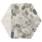 Dal-Tile Pebble Oasis Coal 12" x 10" Tri-Hexagon Natural Stone Mosaic Sheet, , large