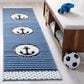 Safavieh Carousel CRK124 2" x 8" Navy and Ivory Kids Rug, , large