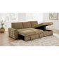 Coaster Pastrana Stationary Right Arm Facing Chaise Sleeper Sectional Sofa in Camel, , large