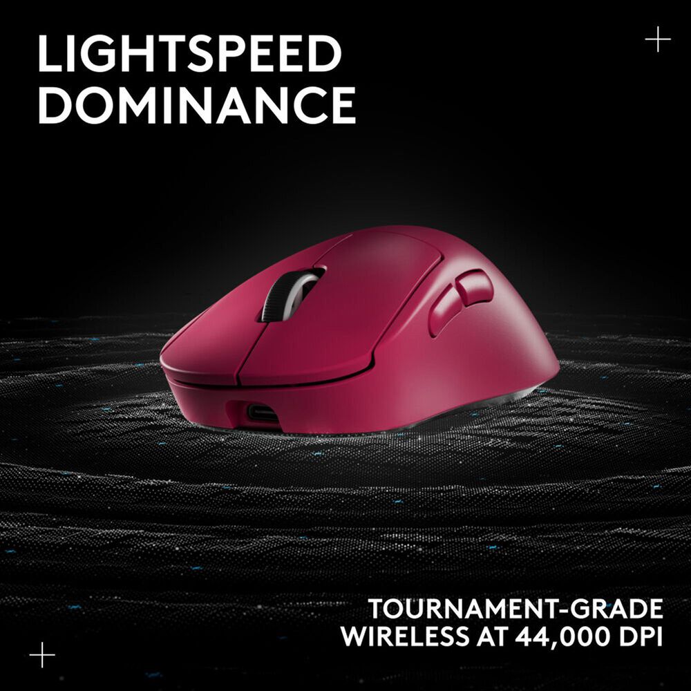 Logitech Pro X SuperLight 2 Dex Wireless Gaming Mouse in Magenta, , large