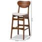 Baxton Studio Katya Bar Stool with Grey Cushion in Walnut Brown (Set of 2), , large