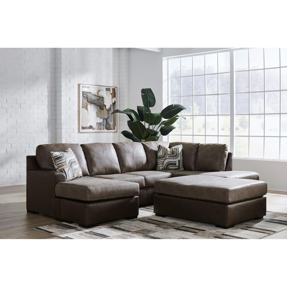 Ashley Castille Way Oversized Accent Ottoman in Fossil, , large