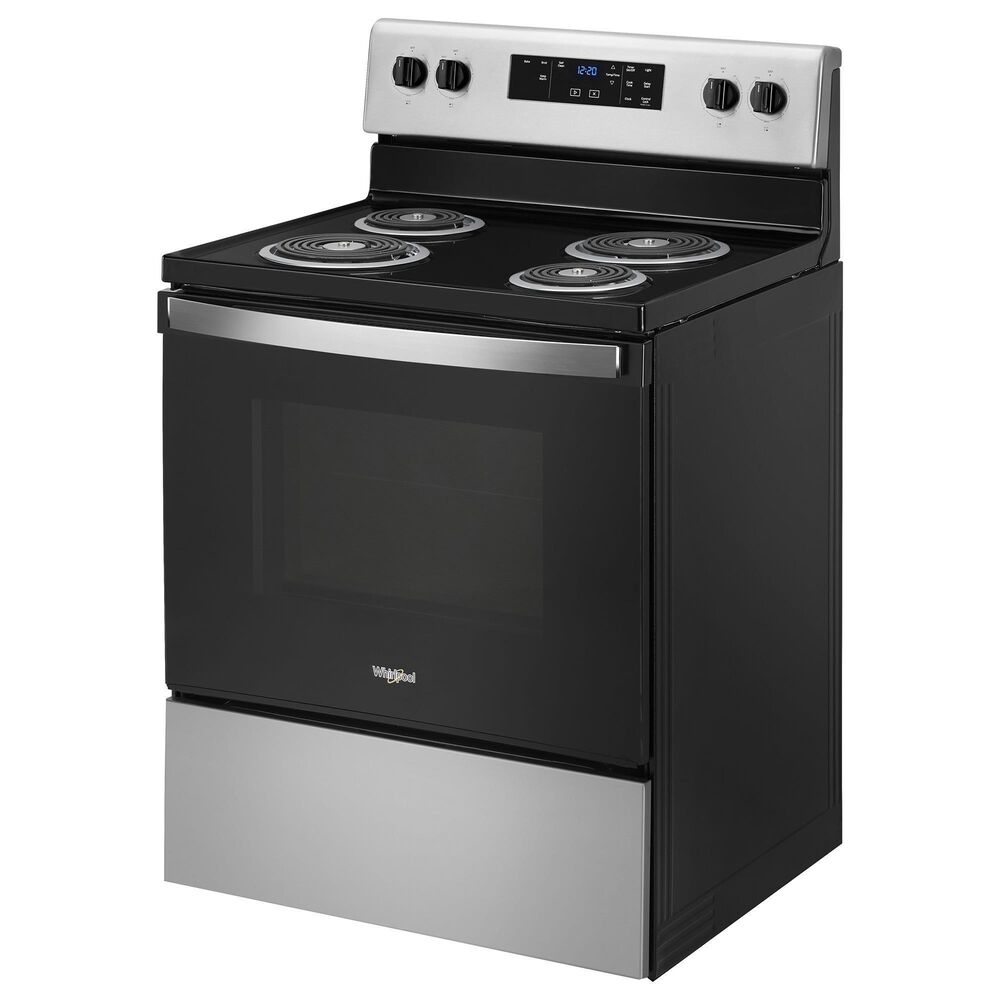 Whirlpool 4.8 Cu. Ft. Freestanding Electric Range with Self-Cleaning in Stainless Steel, , large