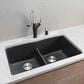Blanco Diamond Equal Double Bowl Kitchen Sink with Low Divide in Cinder, , large