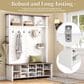 HOMLUX 6-Hook Hall Tree with 16-Compartment in White and Walnut, , large