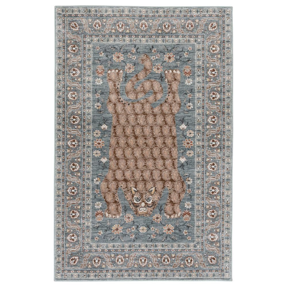 Central Oriental Tupelo Harbor and Sandstone 7"10" x 9"10" Area Rug, , large