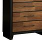 Ashley Kraeburn 5-Drawer Chest in Brown and Satin Black, , large