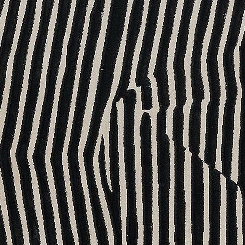 Momeni Xander Geometric 4&#39; x 6&#39; Black Area Rug, , large