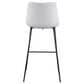 Zuo Modern Byron Barstool in White and Black, , large