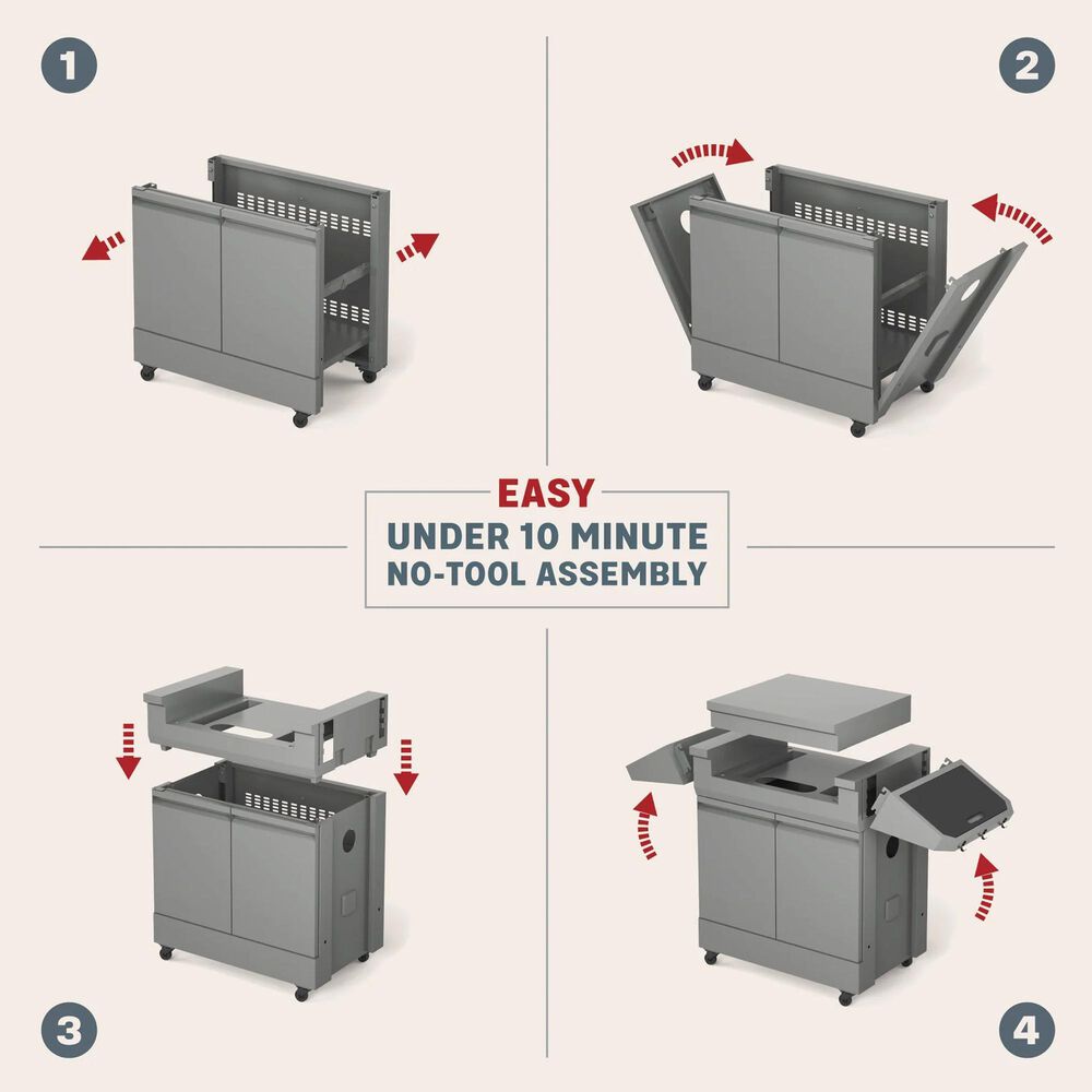 TYTUS Emberwood Grill Cart in Gunmetal Gray, , large