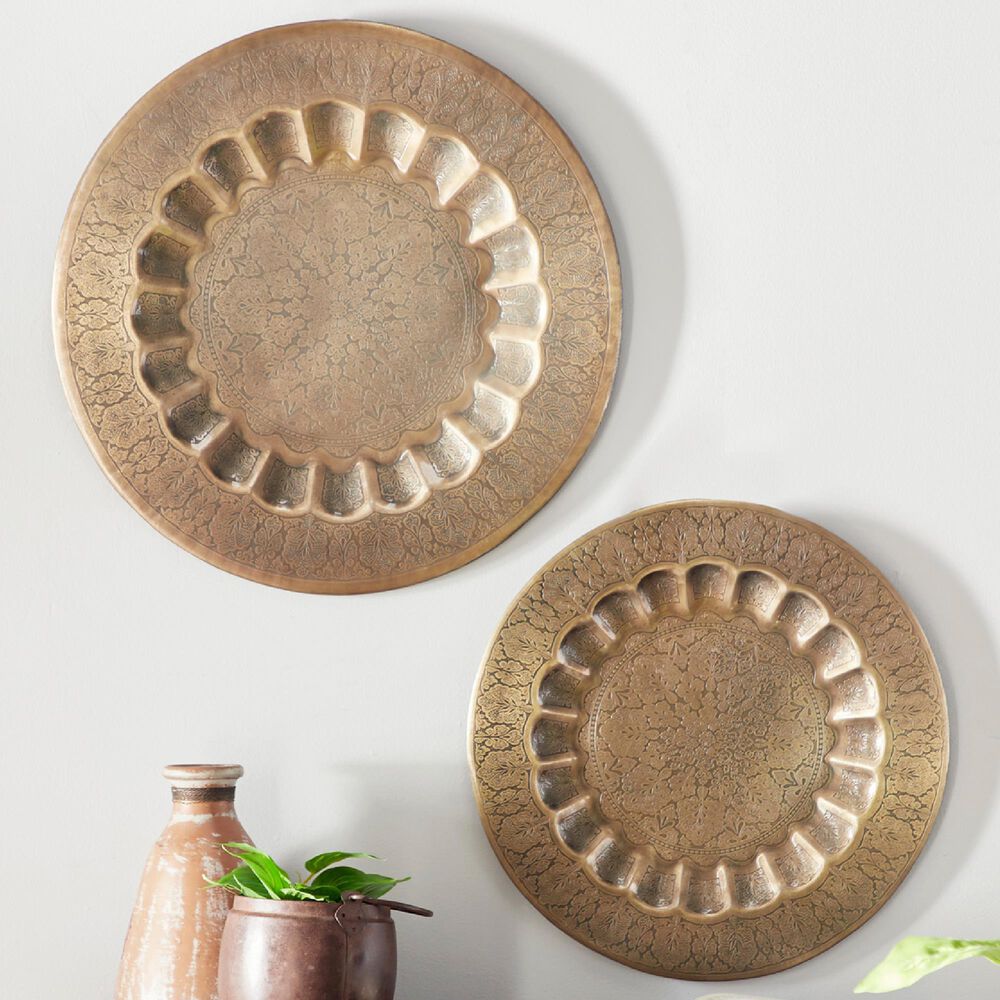 Maple and Jade 24&quot; x 24&quot; Wall Decor in Bronze &#40;Set of 2&#41;, , large