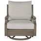 Ashley Rainier Ranch Swivel Glider Chair in Brown, , large
