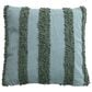 Creative Coop 20" Square Throw Pillow in Green and Blue, , large