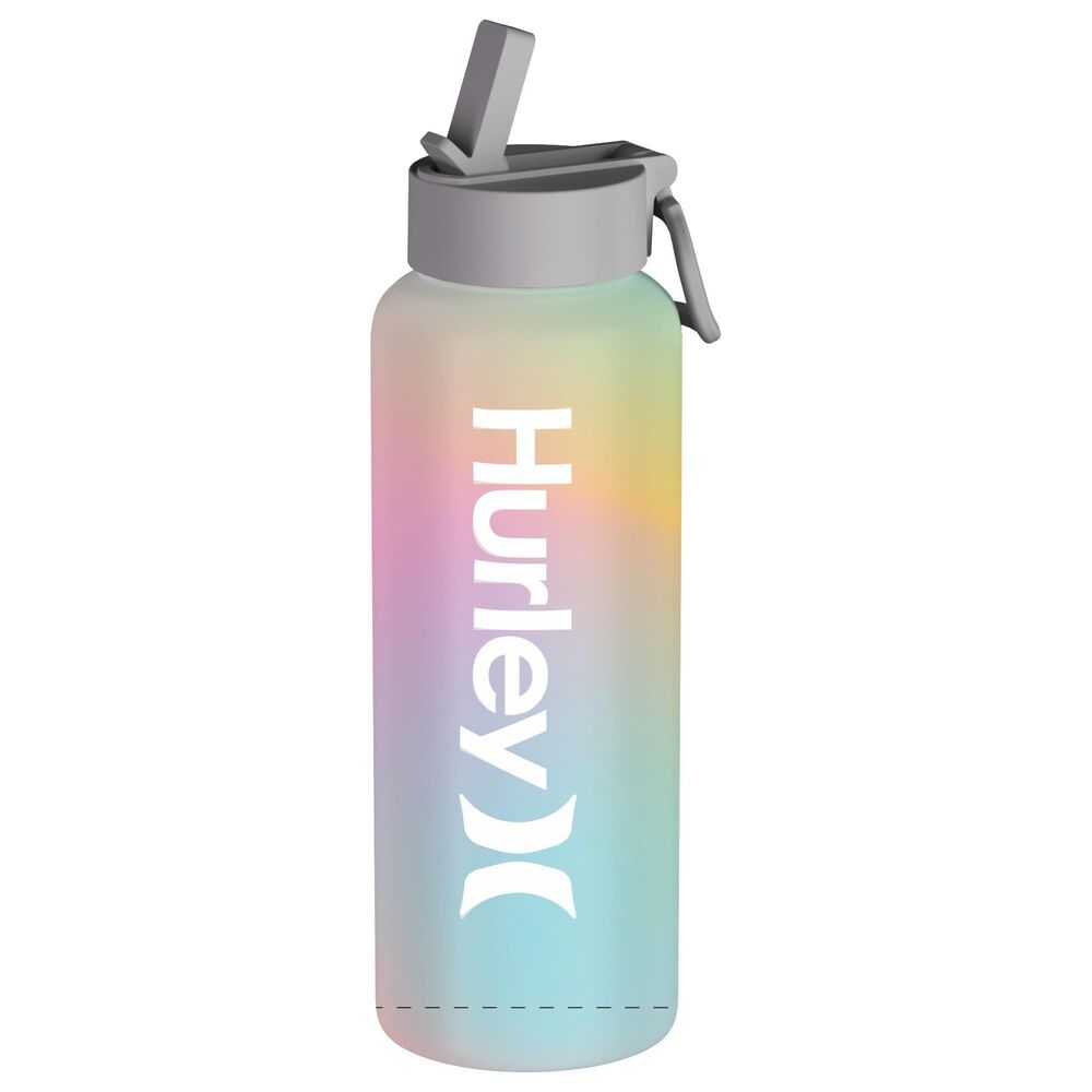 Hurley 32 Oz Oasis Zen Bottle with Straw Cap in Rainbow Tie Dye, , large