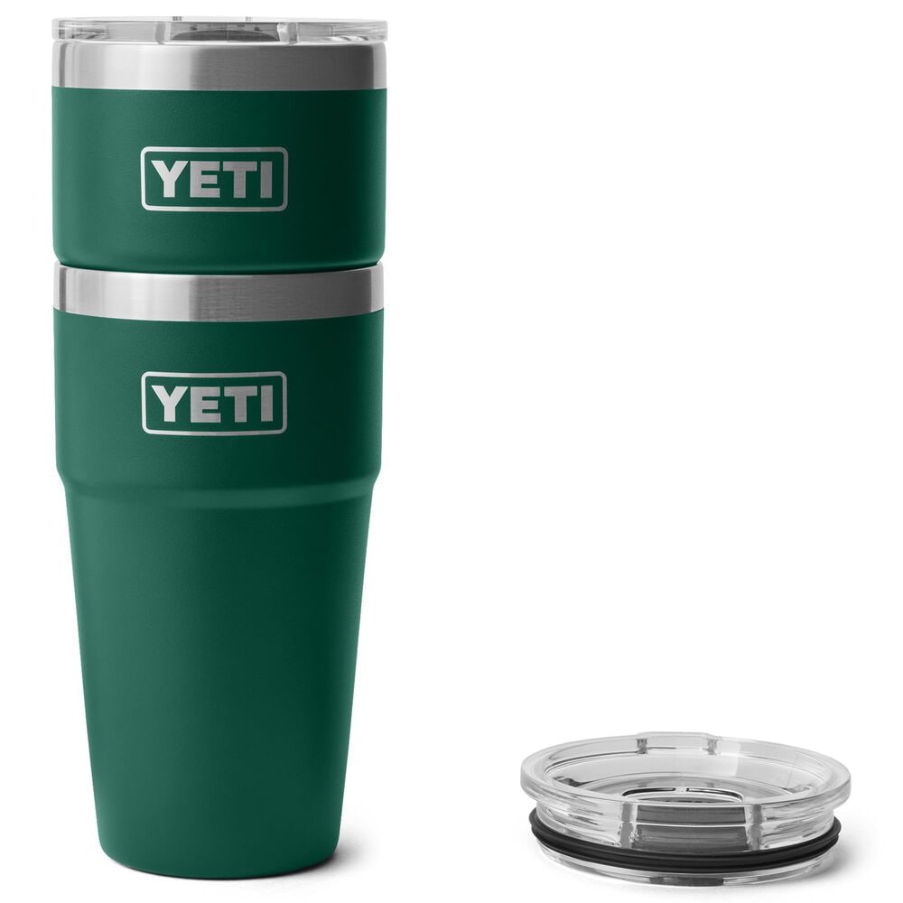 YETI Rambler 20 Oz Stackable Cup with MagSlider Lid in Black Forest Green, , large