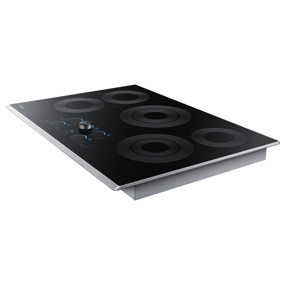 Samsung 2-Piece Kitchen Package with 30&quot; Matte Black Steel Double Wall Oven and 30&quot; Stainless Steel Smart Electric Cooktop, , large