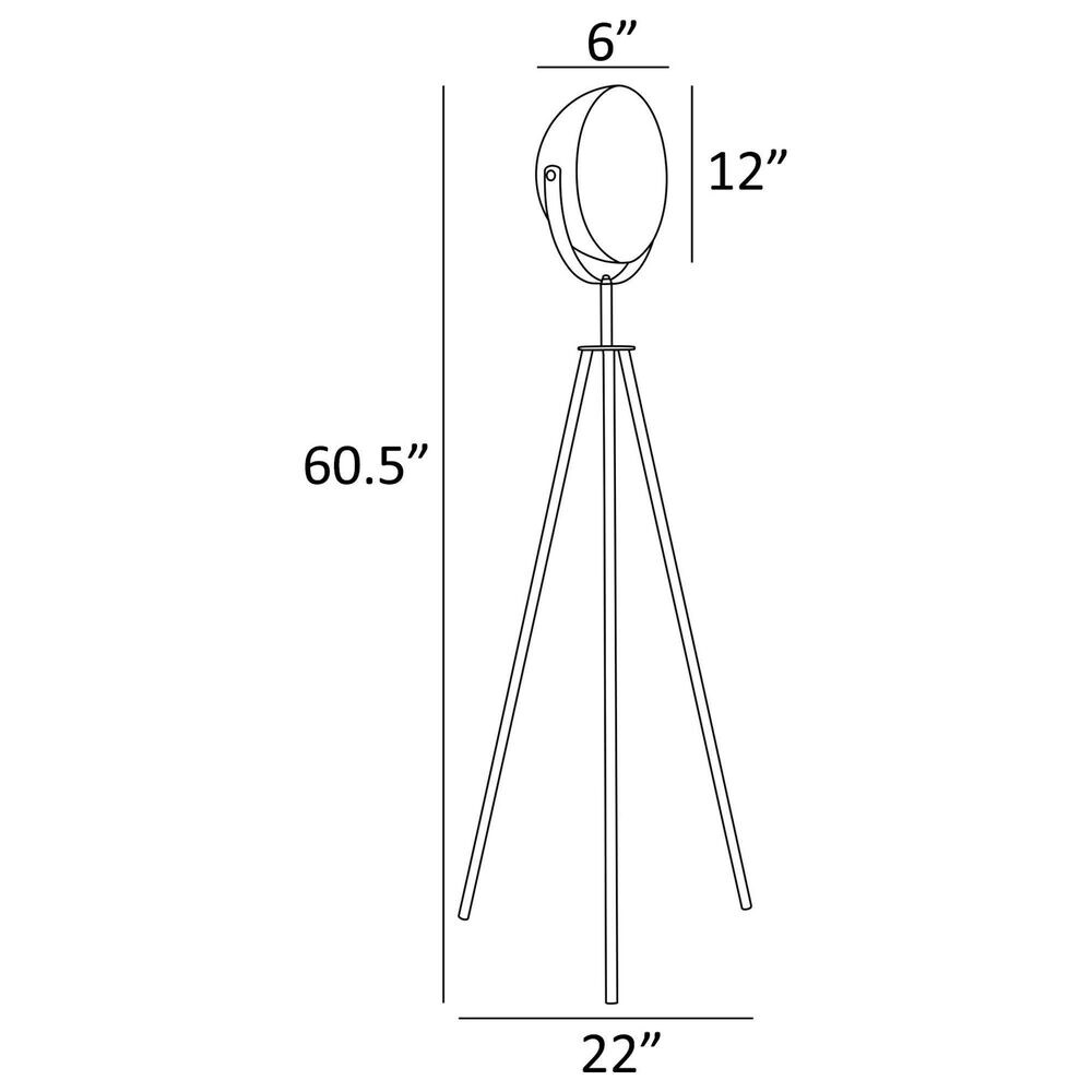 Lite Source Gothard Floor Lamp with Legs Tripod Base in Black, , large