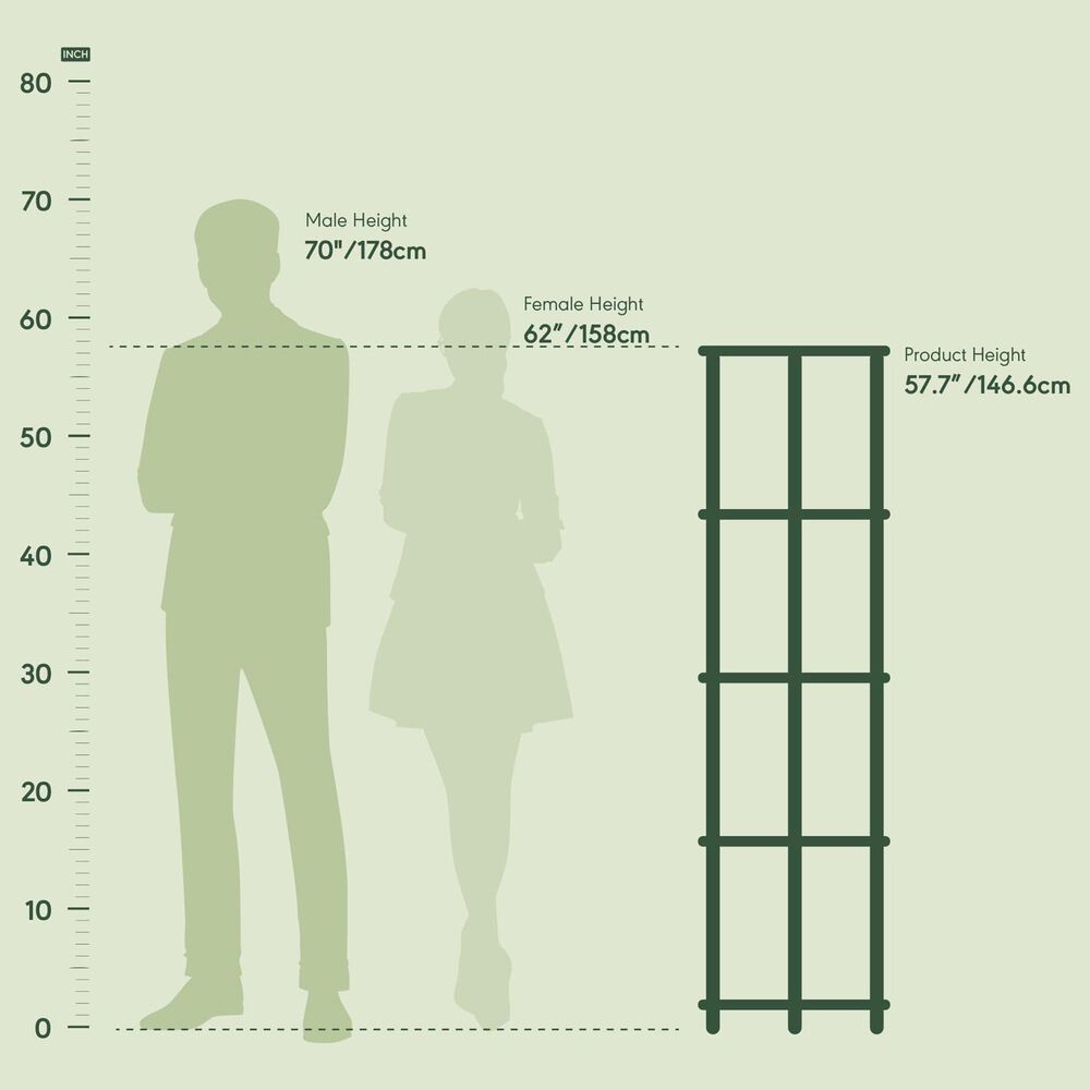 HOMLUX 5-Tier Modern Tall Corner Open Bookshelf in Columbia Walnut and Black, , large